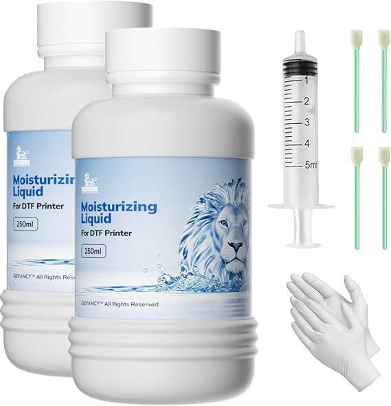 DTF Printer Moisturizing Solution 500ml Printhead Maintenance Fluid for Inkjet Nozzle Care & Clog Prevention, Compatible with Epson L1800 R1390 L805Extends Printhead Life