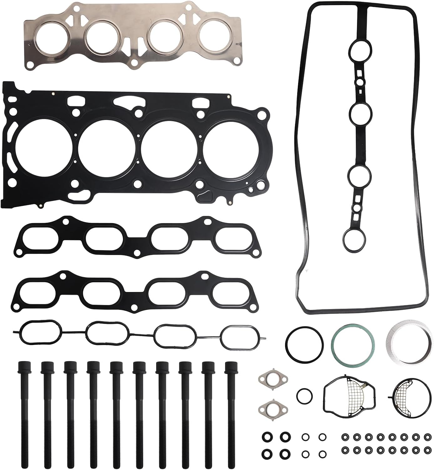 Head Gasket Bolts Set Fit for Toyota Camry Corolla RAV4 Solara Highlander Matrix for xB tC for HS250h 2004 2005 2006 2007 2008 2009 2010 2011 2012 2013 2014 2015 2.4L 2AZFE OE#HS26323PT ES72249-2
