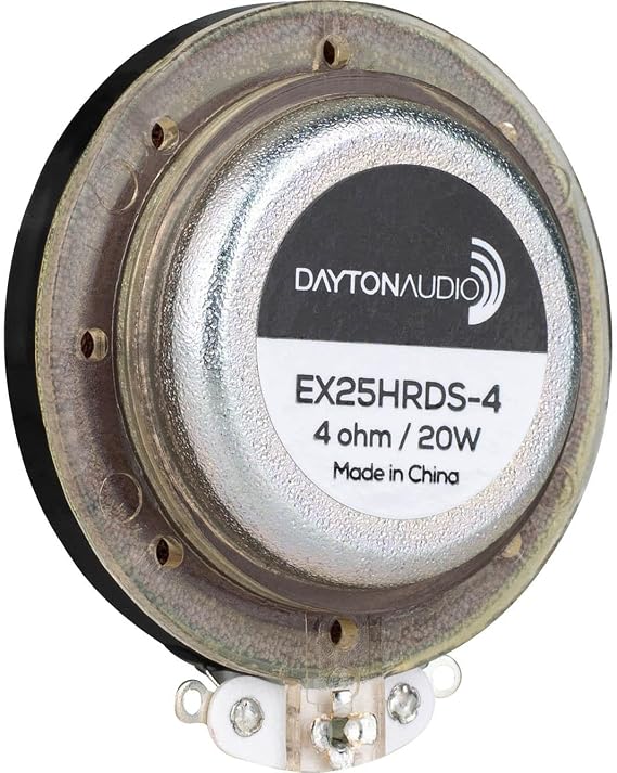 Dayton Audio EX25HRDS-4 IMSTM High Roll Dual Suspension 25mm Interchangeable Hardware Mount Exciter 20W 4 Ohm