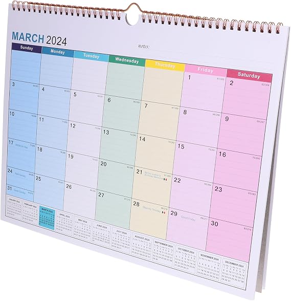 Wall Calendar Minimalist English Hanging Calendar for Home Office Organization Monthly Planner Beautiful Design Easy Wall Installation for Scheduling Enthusiasts
