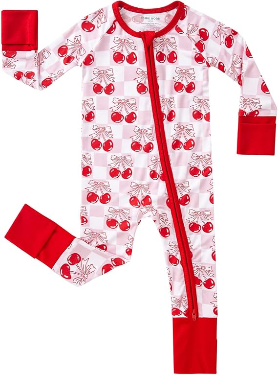 pureborn Baby Sleeper Viscose from Bamboo Zipper Footies Pjs 0-24 Months