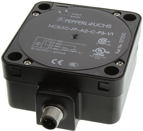 Pepperl Fuchs Ncb50-Fp-A2-C-P3-V1, Inductive Sensor, 10-60Vdc, 200Ma, Ncb50-Fp-A2-C-P3-V1