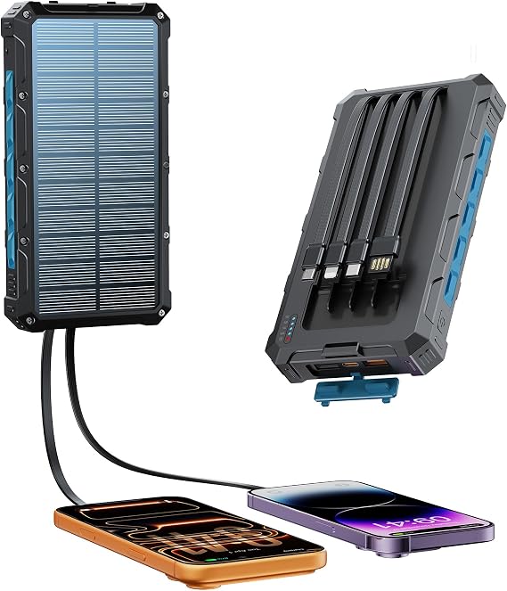Solar Charger Portable Power Bank 20000mah External Battery Pack for iphone