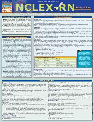 NCLEX-RN Study Guide: a QuickStudy Laminated Reference Guide (Quick Study Academic)