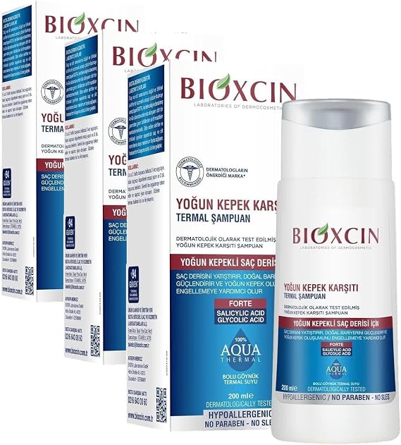Bioxcin Aqua-Thermal Yoğun Kepek Karşıtı Termal Şampuan (1 x 200 ml) (3 paketi)