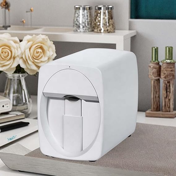 Professional Portable Nail Painting Machine, 3D Automatic Nail Printer, Supply WiFi,Automatic Nail Calibration,for Nail Salon and Personal Use (White)