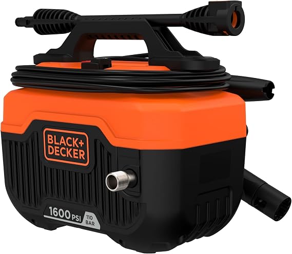 Black + Decker 1300 Watt, 110 Bar Yatay Basınçlı Yıkama Makinesi, BEPW1300H-QS