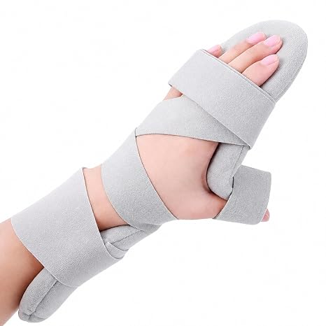 MESINURS Resting Hand Splint with Finger Separator for Arthritis, Tendonitis, Carpal Tunnel Pain - Hand Correction Rehabilitation Device (Left)