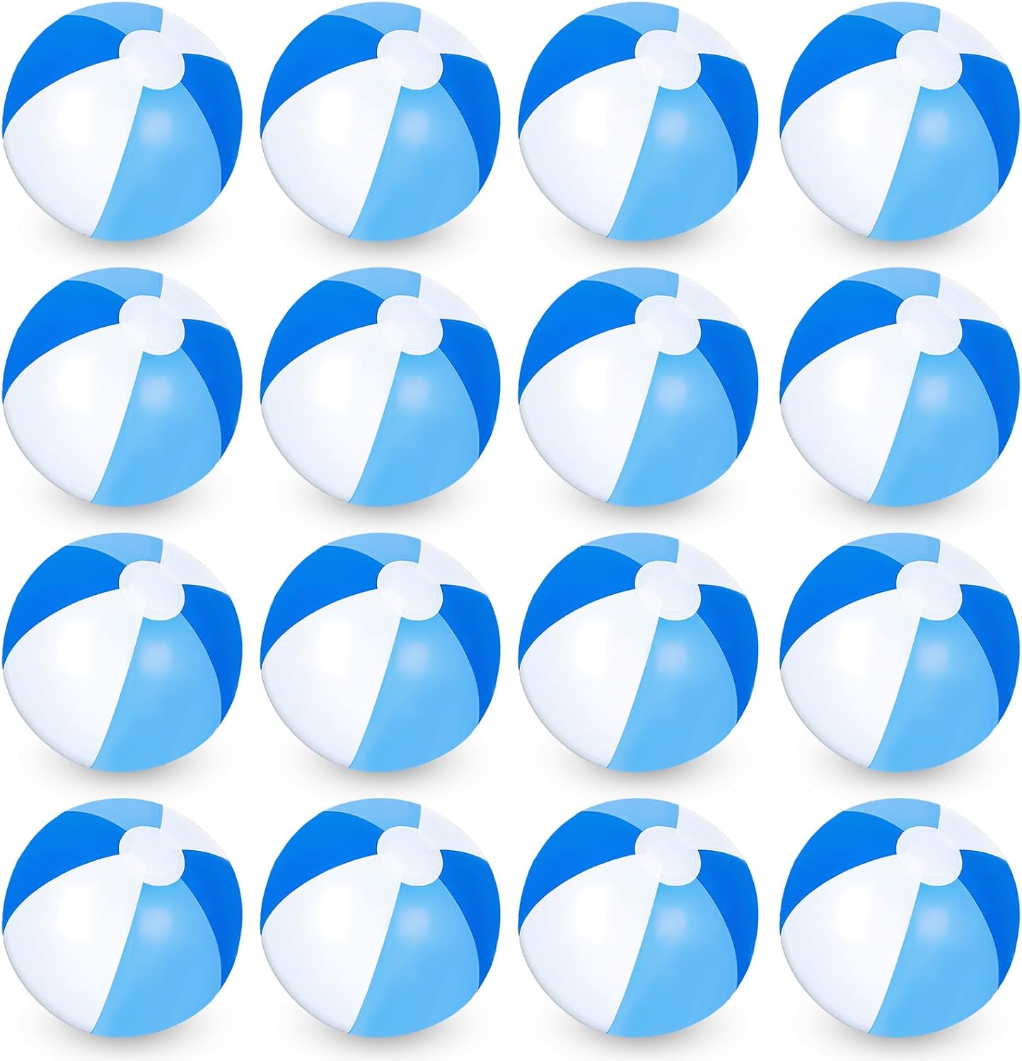 16Pcs Inflatable Beach Balls 16Inch Round Pool PVC Balls Cute Game Toys