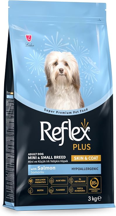 REFLEX PLUS Mini and Small Breed Adult Dog Food with Skin and Coat Salmon 3 KG