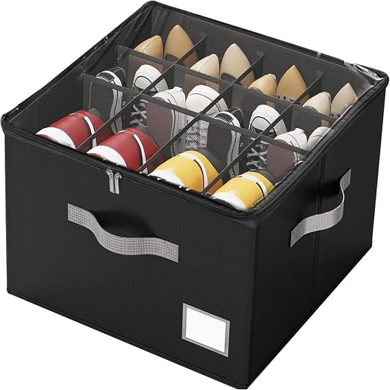 Shoe Organiser, Foldable Shoe Storage Box for Closet