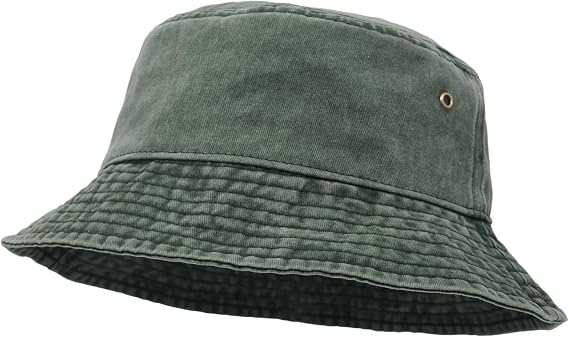 Eimer Hut Breite Krempe Washed Denim Baumwolle Outdoor Sonnenhut Flat Top Cap zum Angeln Wandern Strandsport