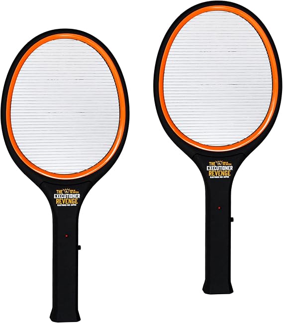 The Executioner Revenge Twin Pack Electric Bug Zapper Fly Swatter Wasp, Mosquito, Bug, Insect Killer Single Layer Racket Efficient Zapping Indoor Outdoor Soft Touch Handle (Revenge Twin Pack)