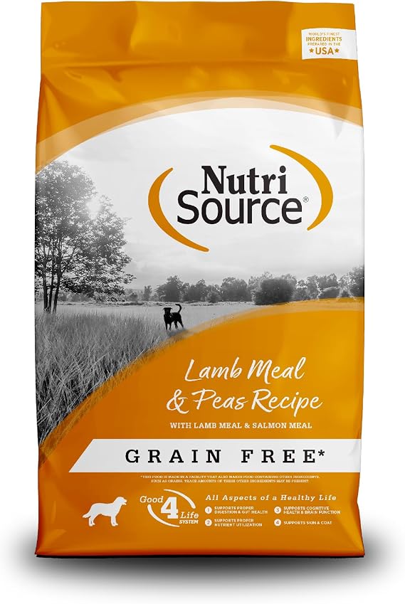 NutriSource Grain Free Lamb & Salmon Dog Food, 12lb