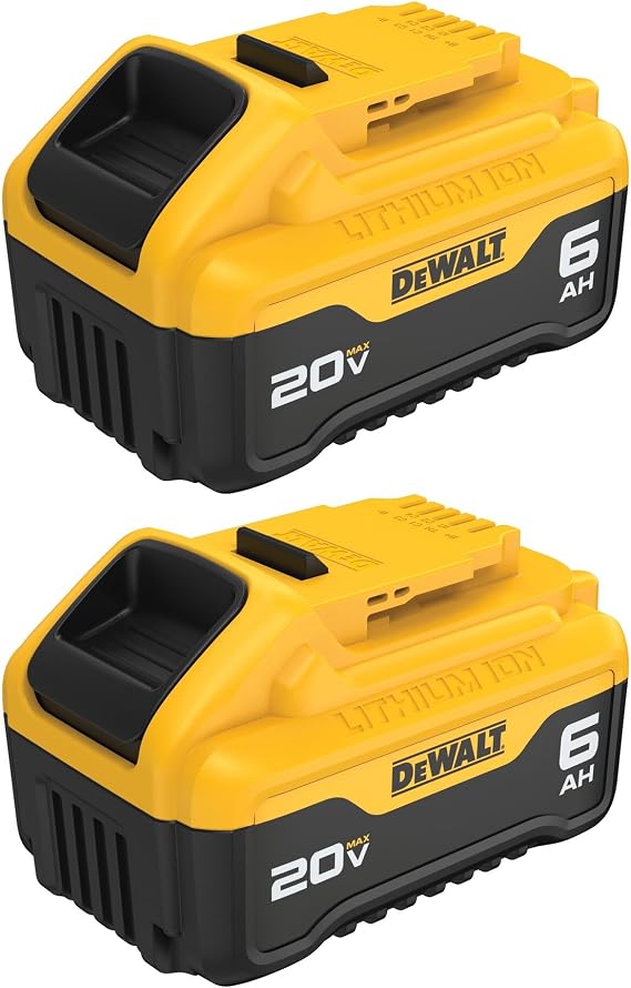DEWALT 20V MAX XR 8Ah POWERPACK Lithium Ion Battery, 2-Pack (DCB2108-2)