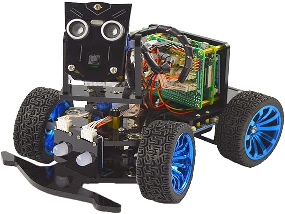 Mars Rover PiCar-B Robot Car Kit for Raspberry Pi 4 3 Model B+ B 2B, GITSEE Smart Robot with Speech Recognition, OpenCV Target Tracking, Real-time Video Transmission, STEM Education Robot Kit