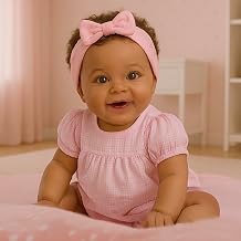 Paradise Galleries Toddler Girl Doll Ping Lau Designer Collection 20 Inch Lifelike Doll with Magnetic Pacifier Best Birthday Gift - Daisy May