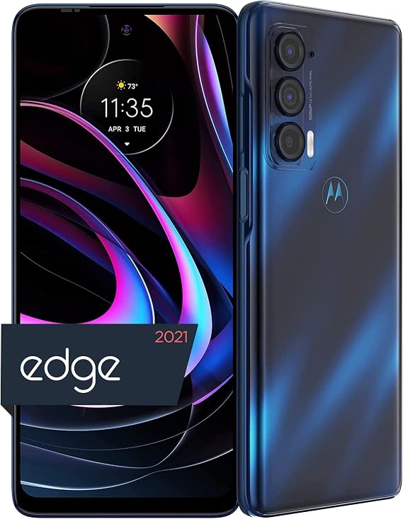 Motorola Edge | 2021 | 2-Day Battery | Unlocked | Made for US 8/256GB | 108MP Camera | Nebula Blue