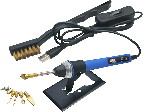 KINGTOOL 3D Printing Smoothing Tool Kit, 3D Printing Modify Finishing Tool, Cleaning Needle, Scarper (USB Powered) (Ultramarine)