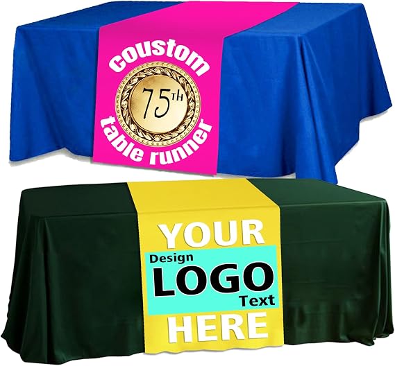 Custom Table Runner with Business Logo or Text