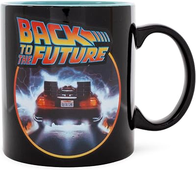 Back To The Future DeLorean Time Machine Ceramic Mug | Large Coffee Cup For Tea, Espresso, Cocoa | Holds 20 Ounces