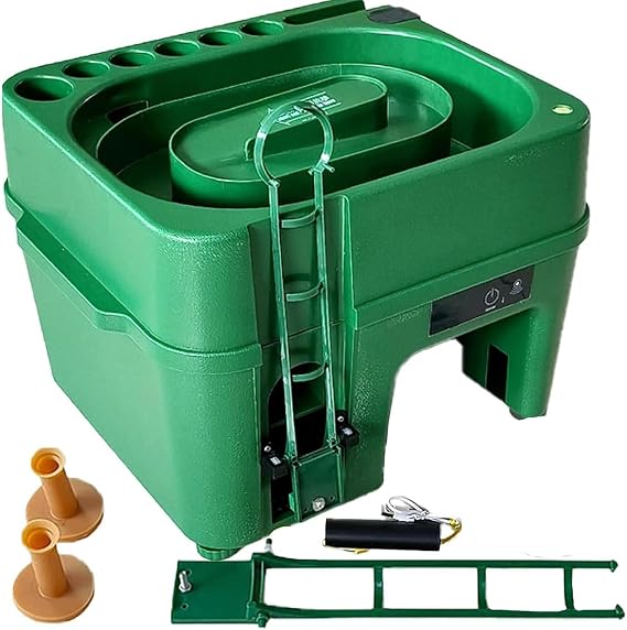 Automatic Tee Up Machine, Mini Ball Pitching Machine, Driver Adapter, Hold 40 Balls At Once, for Indoor Simulators and G.olf Driving Range Teeing Machines
