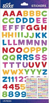 Sticko Sticker Alpha-Funhouse-Multi-Metallic 52-90134