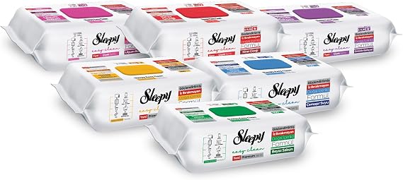 Sleepy Easy Clean Premium + Çiçek Serisi Yüzey Temizlik Havlusu Mendili 6x100 Karma Paket