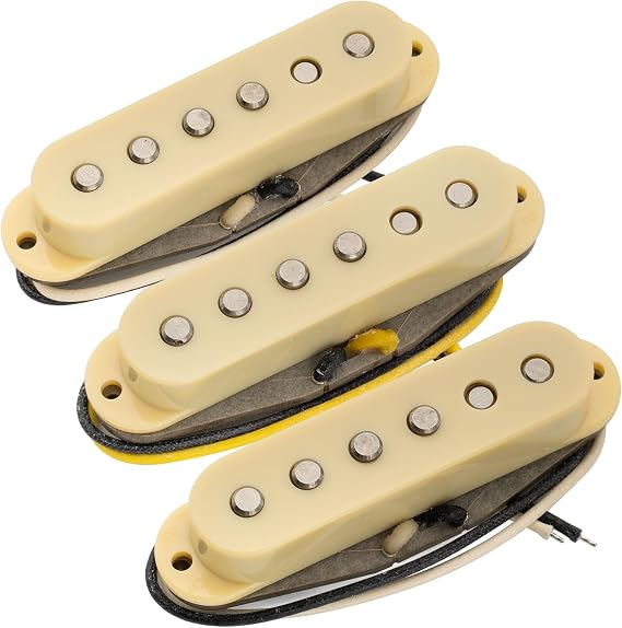 Musiclily Pro ST-TX Staggered Alnico 5 Single Coil Pickups Set Cream