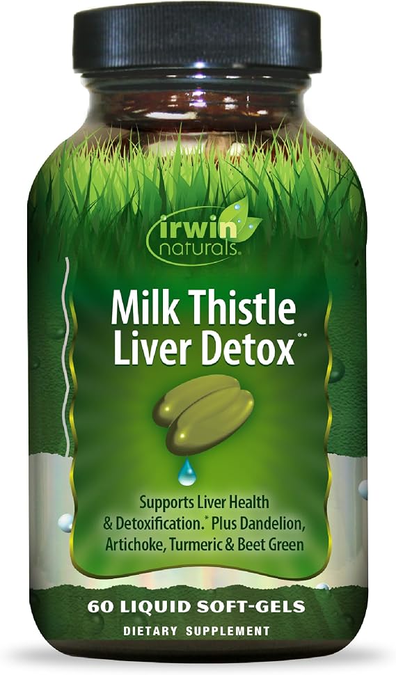 Irwin Naturals Milk Thistle Liver Detox Supplement | 60 Softgels