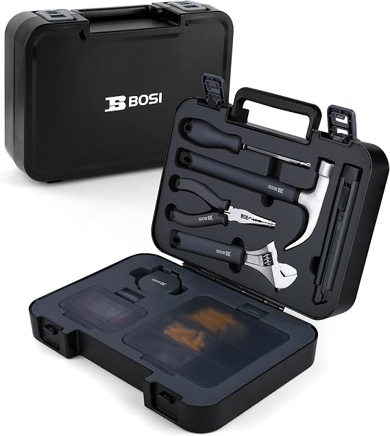 136-Piece Hand Tool Set/Home Tool Kit, DIY Set Tool Household Hand Tool with Screwdriver Wrench Hammer Tape Plier Tool Box for Everyday Home Repairs(136 Piece)