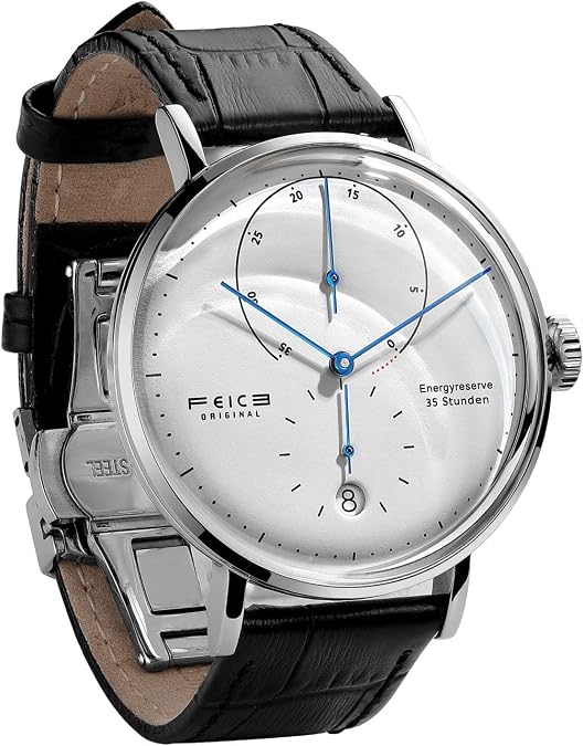 FEICE Watch for Men Bauhaus Mechanical Watch Men's Analog Waterproof Automatic Casual Dress Watches with Domed Mirror Leather Bands Date -FM202