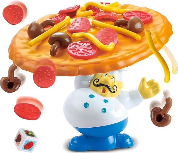 Topple Pizza Pile-Up Game, 2-4 Player Party Toy, Age 5+