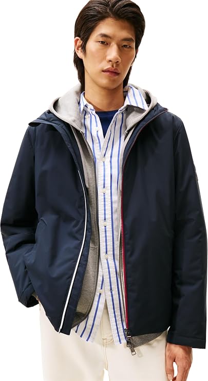 Tommy Hilfiger Men’s Lightweight Hooded Windbreaker