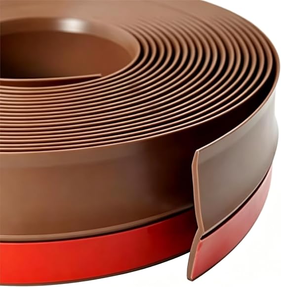 Universal Garage Door Threshold Seal Strip, 32.8 ft.Garage Door Top and Side Seal Strip Brown