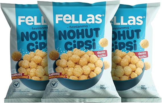 Fellas Nohut Cipsi - Deniz Tuzlu (50 g) (3 paketi)