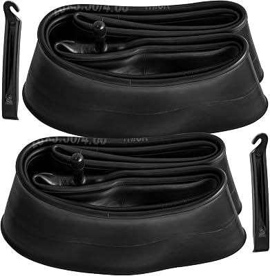 2 Pack 20 Fat Bike Tubes 20X4.0 AV Schrader Valve Compatible with 20 x 3.54.0 E-Bike, Mountain Bikes, Beach Bikes, Bicycle Fat Tire Tubes with Schrader Valve and 2 Tire Levers