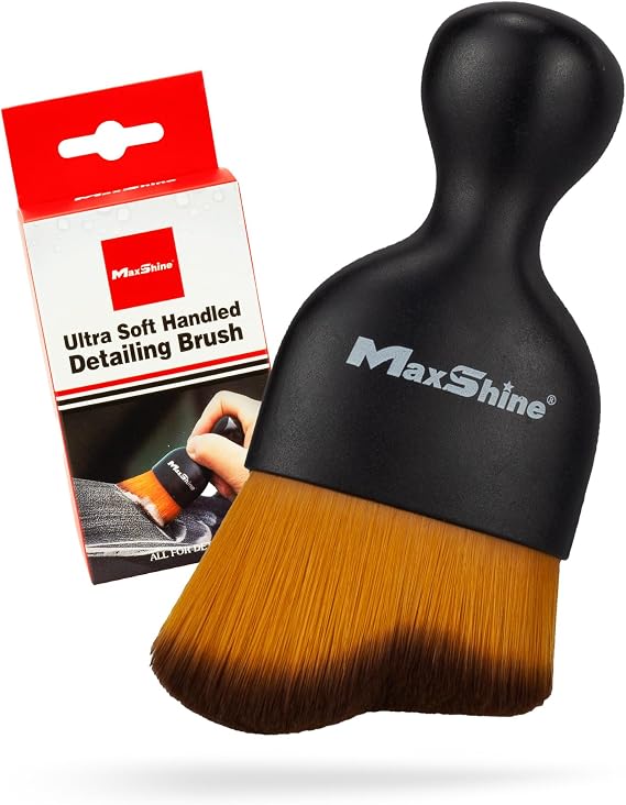 Maxshine Small Universal Ultra Soft Handled Brush Super Soft Bristles Professional Detailing Brush for Interior, Exterior, Leather Seats, Engine Bay & Wheels Premium Car Care Tool