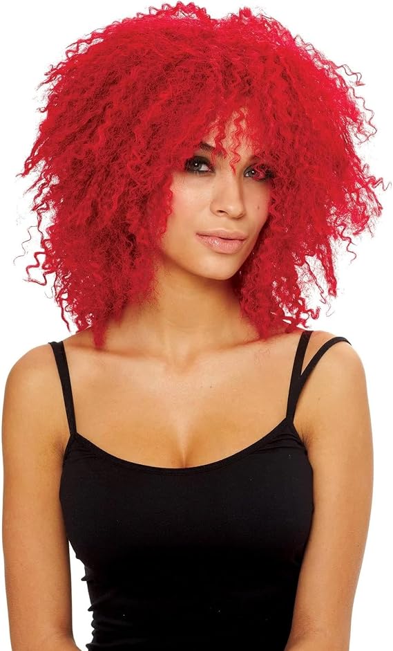 Costume Culture Women's Coolness Wig, Neon Red, One Size