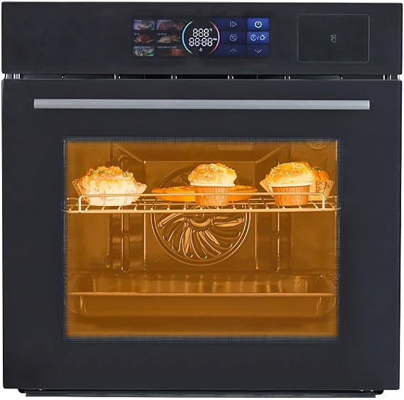 GarveeHome 24 Inch Built-in Steam Oven,70L Smart Wall Oven with LED Display,1C Precision,Air Fry,Energy Saving
