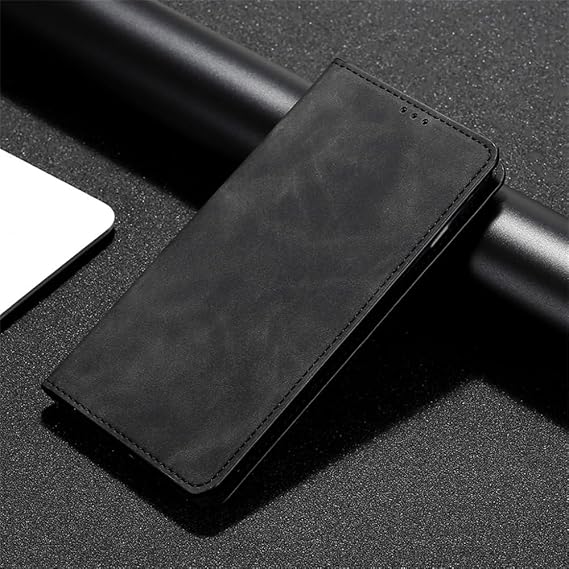 Luxury Leather Case for Oneplus 3 3T 5t 6 6T 7 7T Pro Flip Shockproof Wallet Phone Cover for OnePlus 5 Magnetic,Black,for Oneplus 7T
