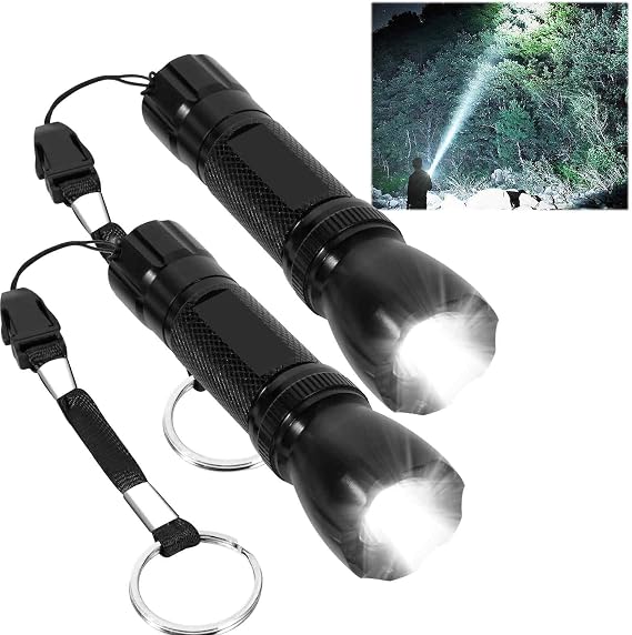 2 Pack LED Flashlights Tactical, Waterproof Mini High Lumen Torch Light IPX5, Super Bright Handheld Pen Light, Versatile Powerful Flash Lights for Outdoor, Home, Emergencies, Camping, Cycling, Hiking [Energy Class A+]