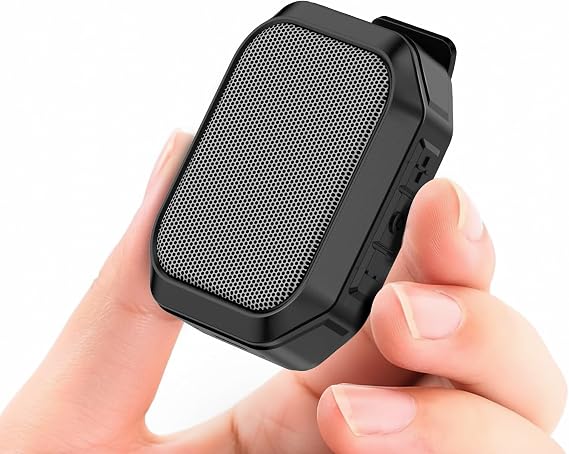 Wearable Speaker, IPX7 Clip-On Portable, BT 6.0, TWS, Hands-Free
