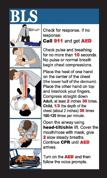 CPR Pocket Reference Cards (BLS - 50 Count)