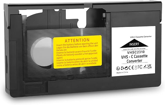 VHS-C Cassette Adapter Compatible with VHS-C SVHS Camcorders JVC RCA Panasonic Motorized VHS Cassette Converter (NOT Compatible with 8mm / MiniDV / Hi8)