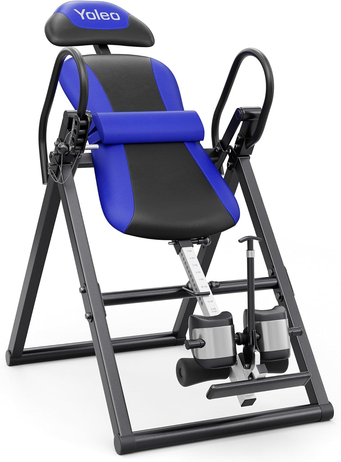YOLEO Inversion Bench for Back Pain 2026 Foldable Inversion Table with Removable Lumbar Pad Reversible Ankle Brackets Easy Assembly