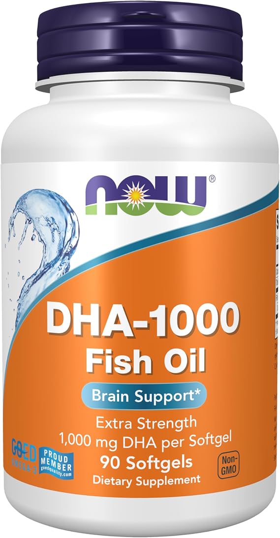 NOW Supplements, DHA-1,000, Extra Strength, Brain Support*, 90 Softgels