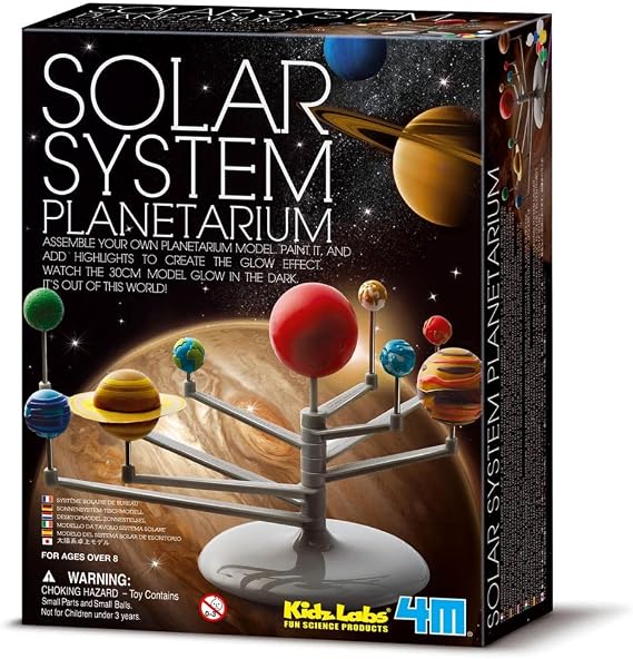 4M Solar System Planetarium - DIY Glow-in-the-Dark Model Kit for Kids
