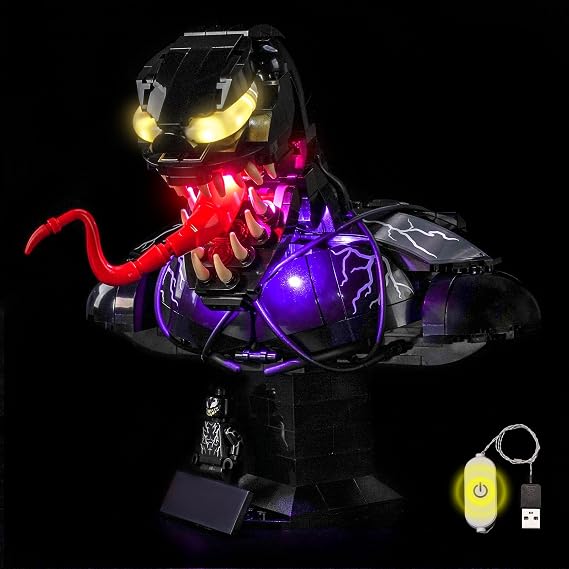 LocoLee LED Light Set Compatible with LEGO 76356 Venom Bust