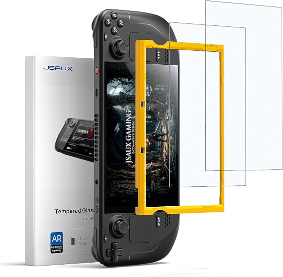 JSAUX 2-Pack Obsidian AR Screen Protector for Steam Deck OLED/LCD